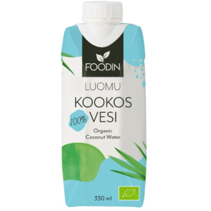 Kookosvesi. Foodin. Luomu.