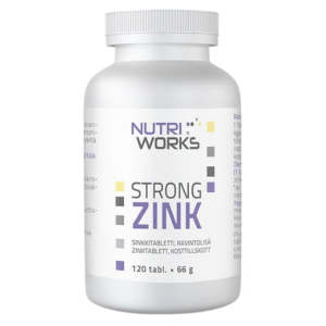 Sinkki tabletti 25 mg tukee immuunijärjestelmää, ihoa, hiuksia ja hormonitasapainoa. Vahva sinkkiglukonaatti, pieni tabletti ja helppo päivittäinen annostus. Nutri Works.